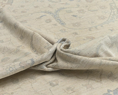 13x19 Zeigler Beige Afghan Hand Knotted Wool Area Rug